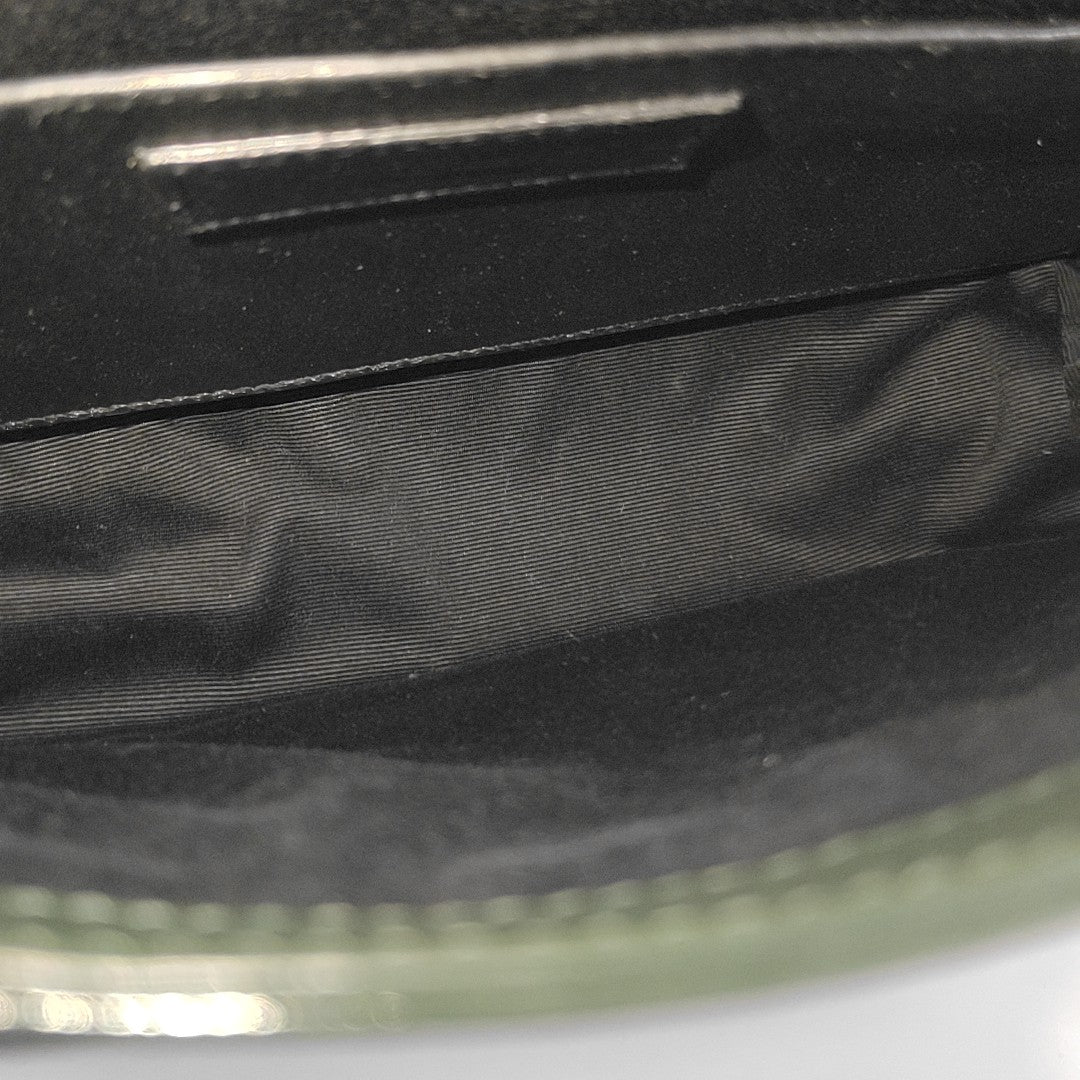 NIKI Small Chevron Calfskin Green