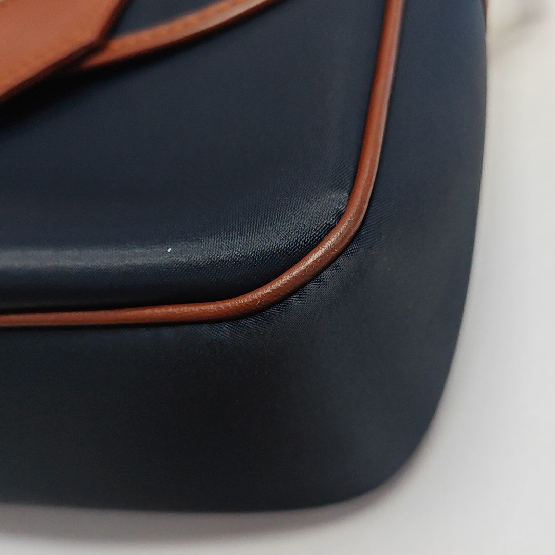 Fabric Shoulder Bag Blue