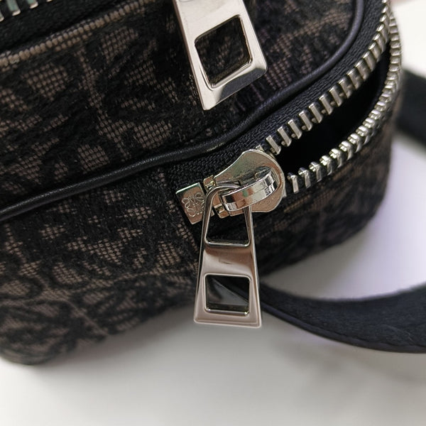 Monogram Fabric Shoulder Bag Gray