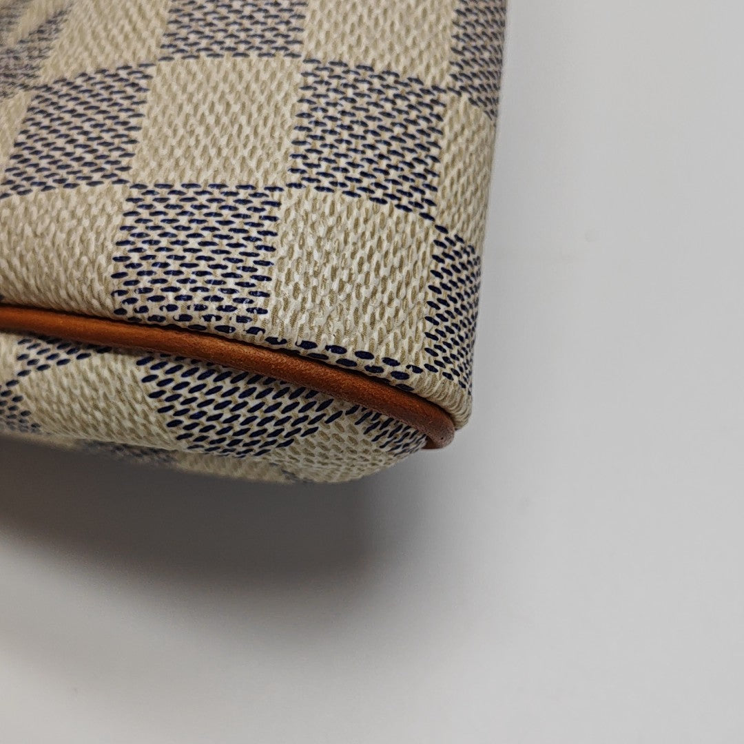 EVA Damier Azur Coated Canvas White