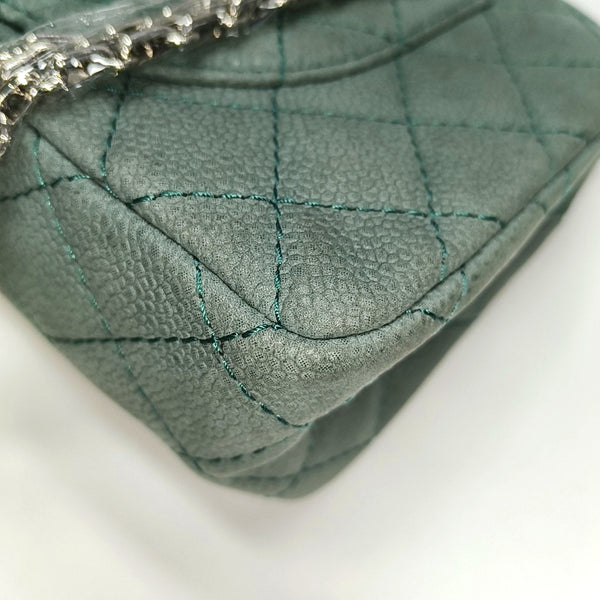 Authenticated pre-owned  2.55 225 (small) Quilted Grained Calfskin Green - Shoulder Bag at Looply