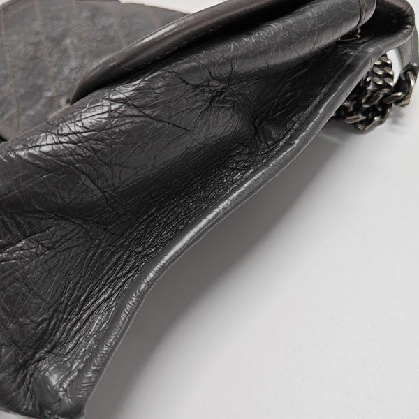 NIKI Medium Chevron Calfskin Gray