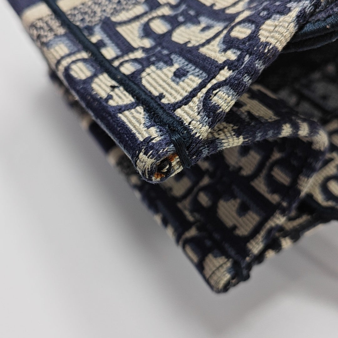 Book Tote Small Oblique Canvas Blue