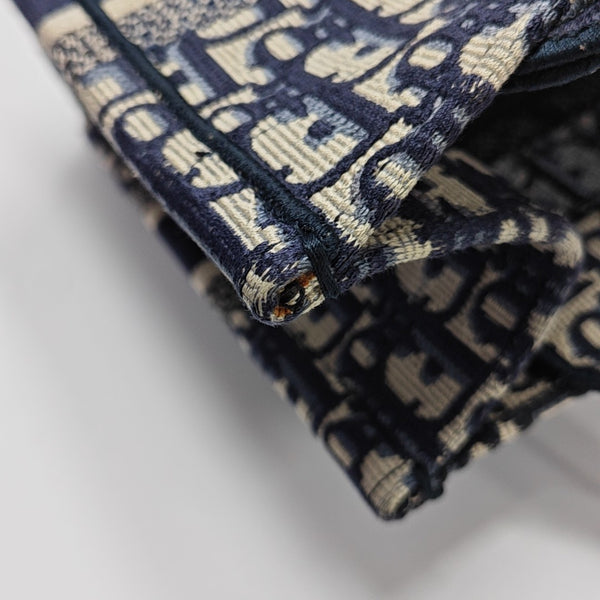 Book Tote Small Oblique Canvas Blue