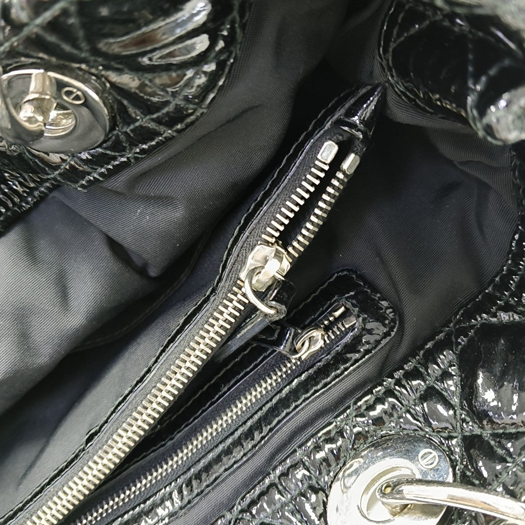 Dior Soft Cannage Patent Leather Black