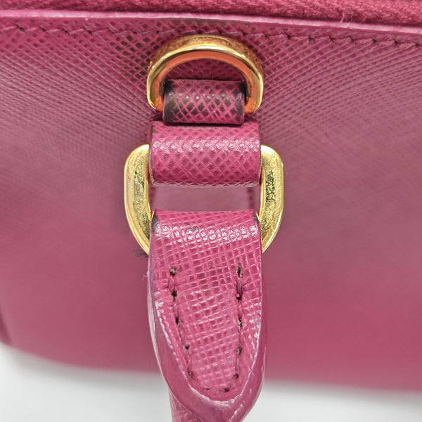 Galleria Super Mini Saffiano Calfskin Red
