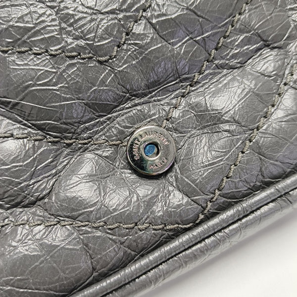 NIKI Mini Chevron Calfskin Gray
