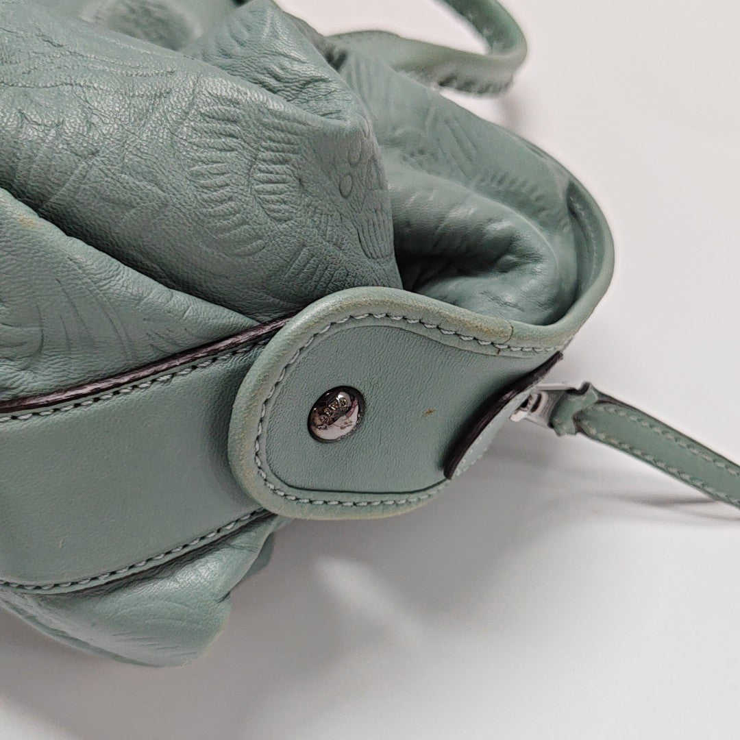 Lambskin Top Handle Bag Blue