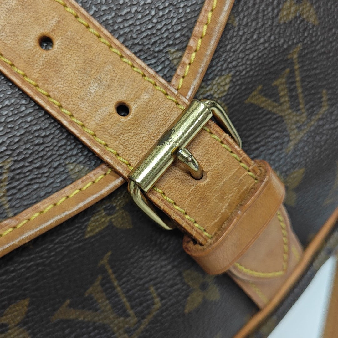SAUMUR 35 Monogram Coated Canvas Brown