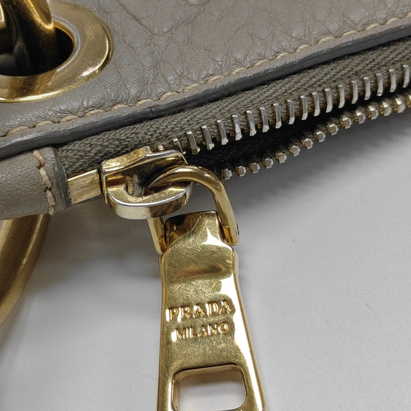 Calfskin Top Handle Bag Gray