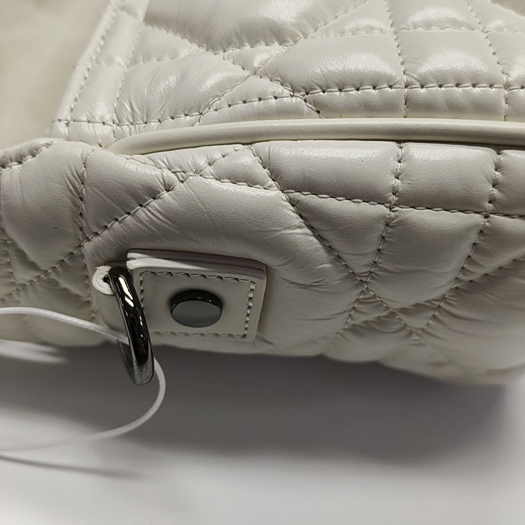 Authenticated pre-owned  Diorcamp Small Cannage Calfskin White - Shoulder Bag at Looply