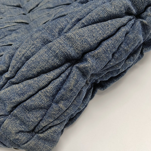 Quilted Denim Tote Bag Blue