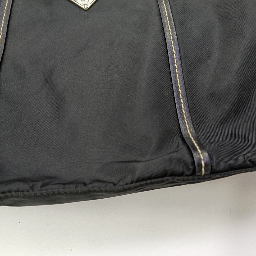 Nylon Shoulder Bag Black