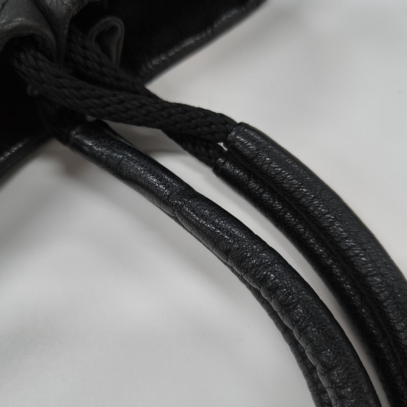 Quilted Calfskin Top Handle Bag Black