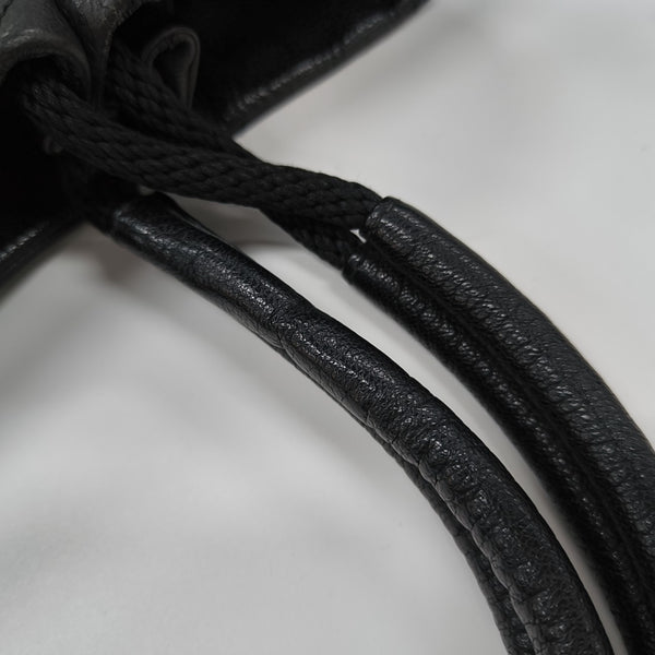 Quilted Calfskin Top Handle Bag Black