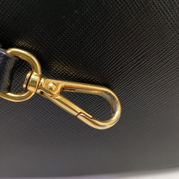 Galleria Large Saffiano Calfskin Black