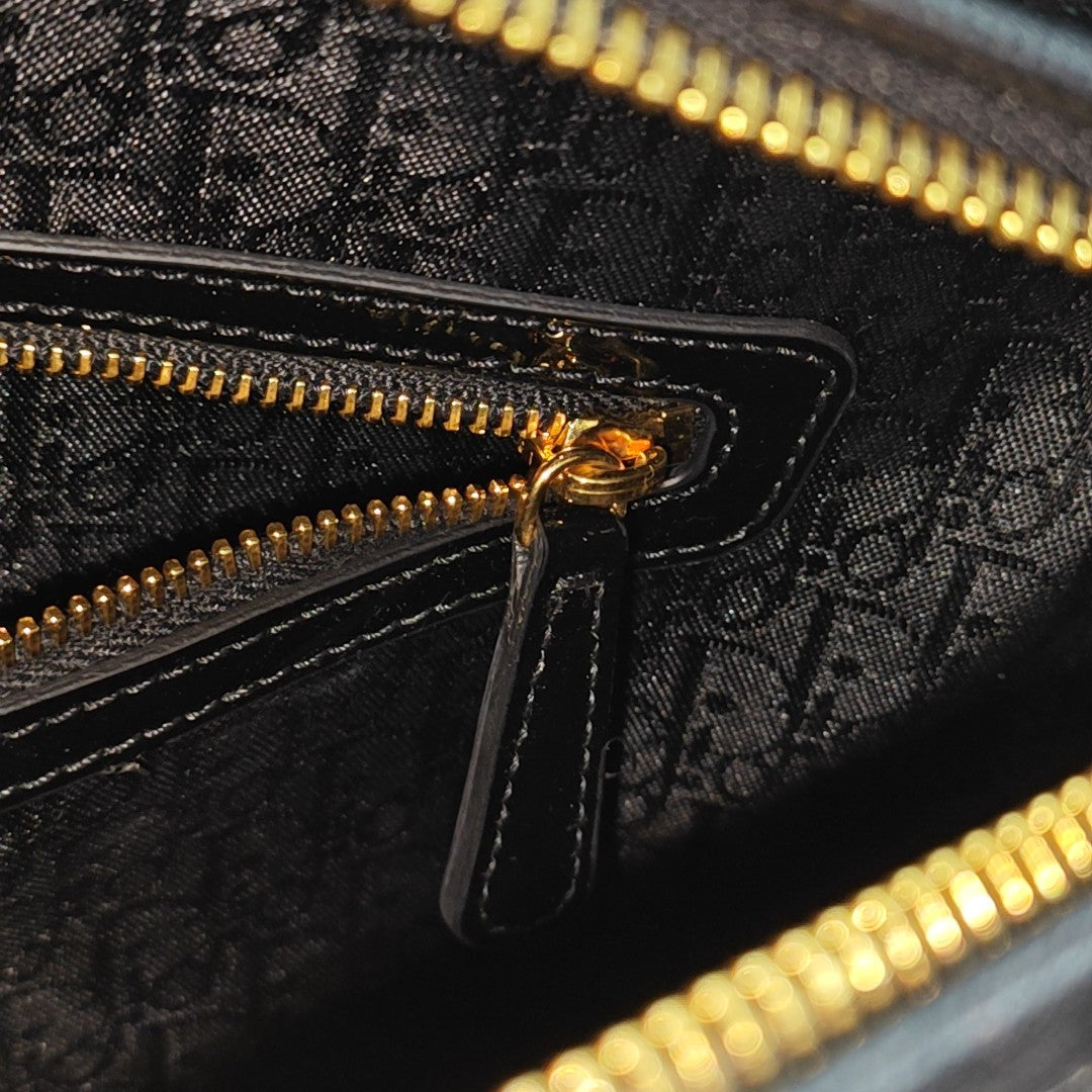 Lady Dior Large Patent Leather Black