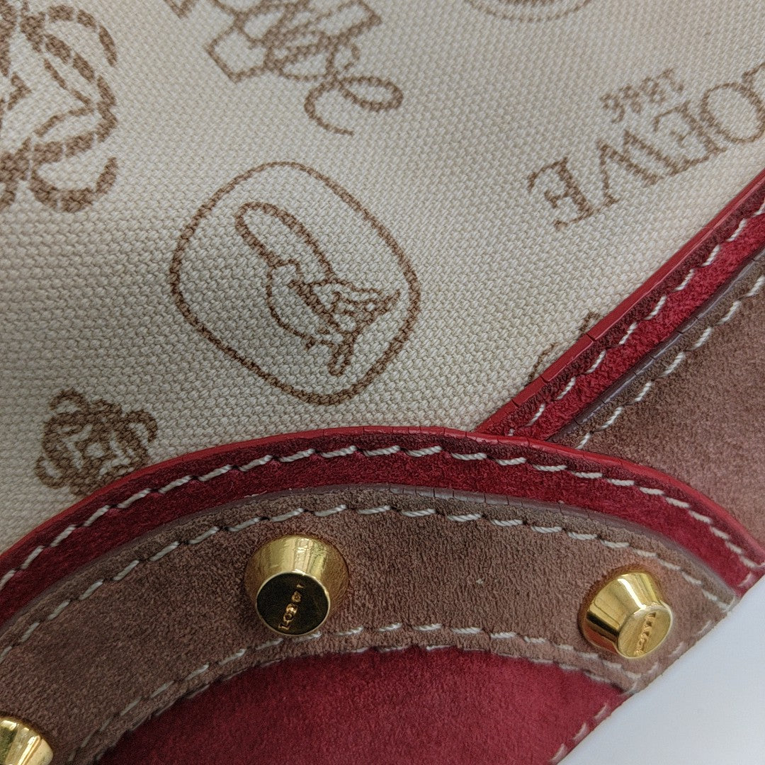 Nylon Top Handle Bag Beige
