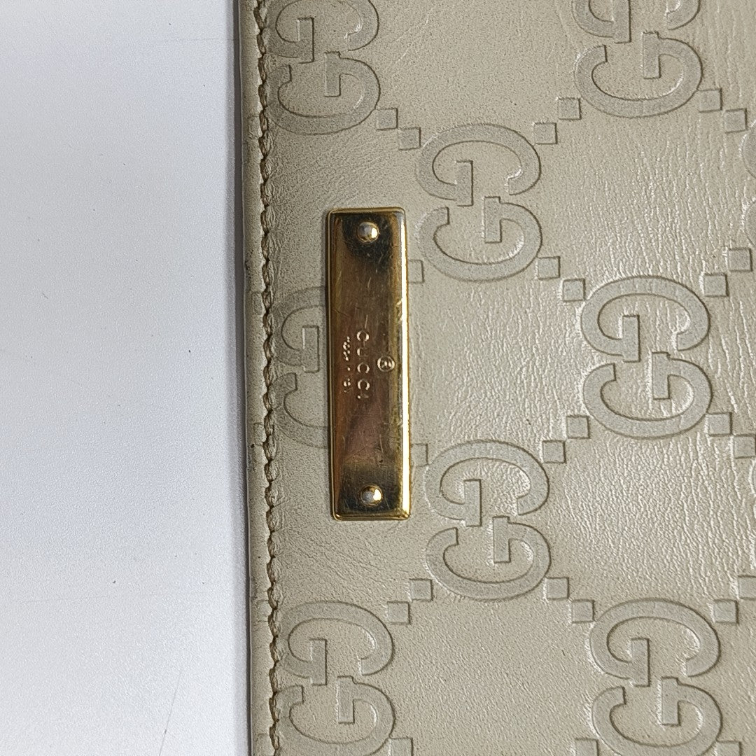 Monogram Calfskin Top Handle Bag Beige