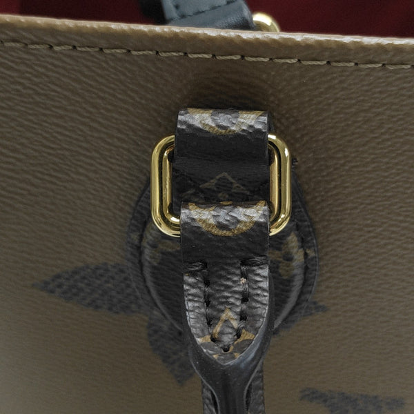 ONTHEGO MM Monogram Coated Canvas Brown