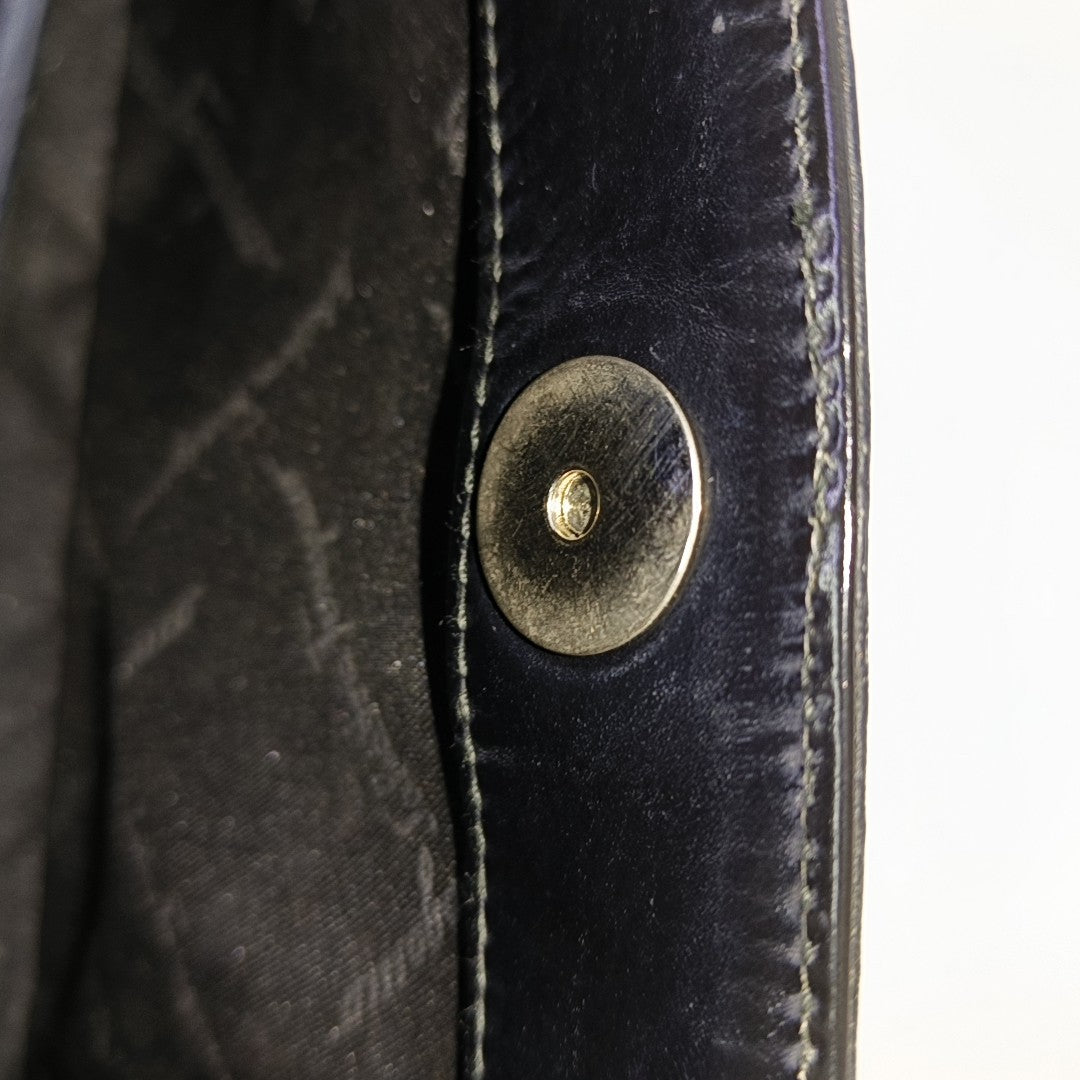 Calfskin Top Handle Bag Black