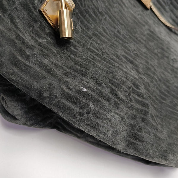 WHISPER GM Monogram Suede Black