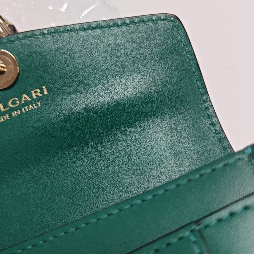 SERPENTI FOREVER Calfskin Green Wallet