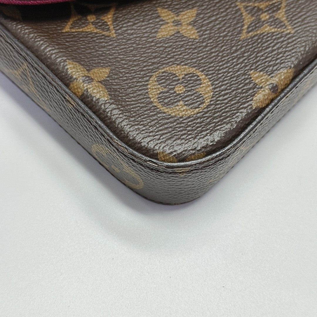 FÉLICIE Monogram Coated Canvas Brown