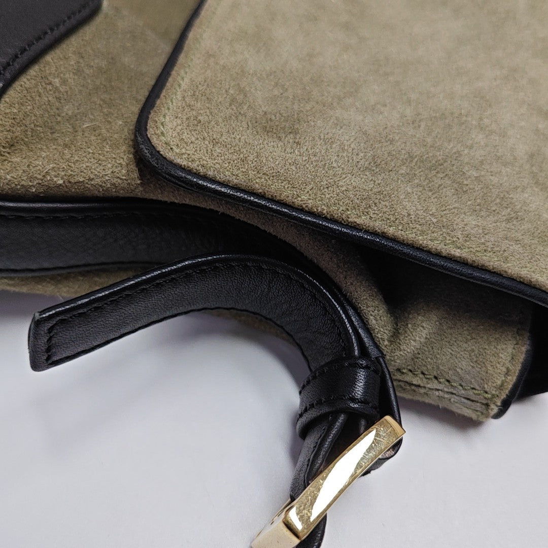 Suede Shoulder Bag Small Brown