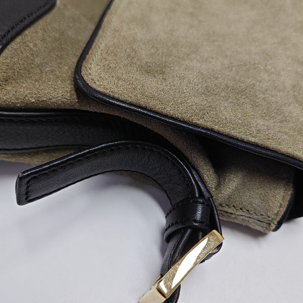 Suede Shoulder Bag Small Brown