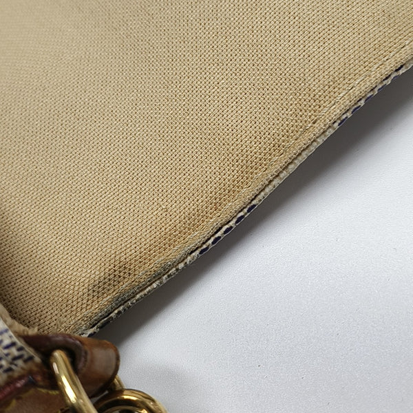 FAVORITE PM Damier Azur Coated Canvas White
