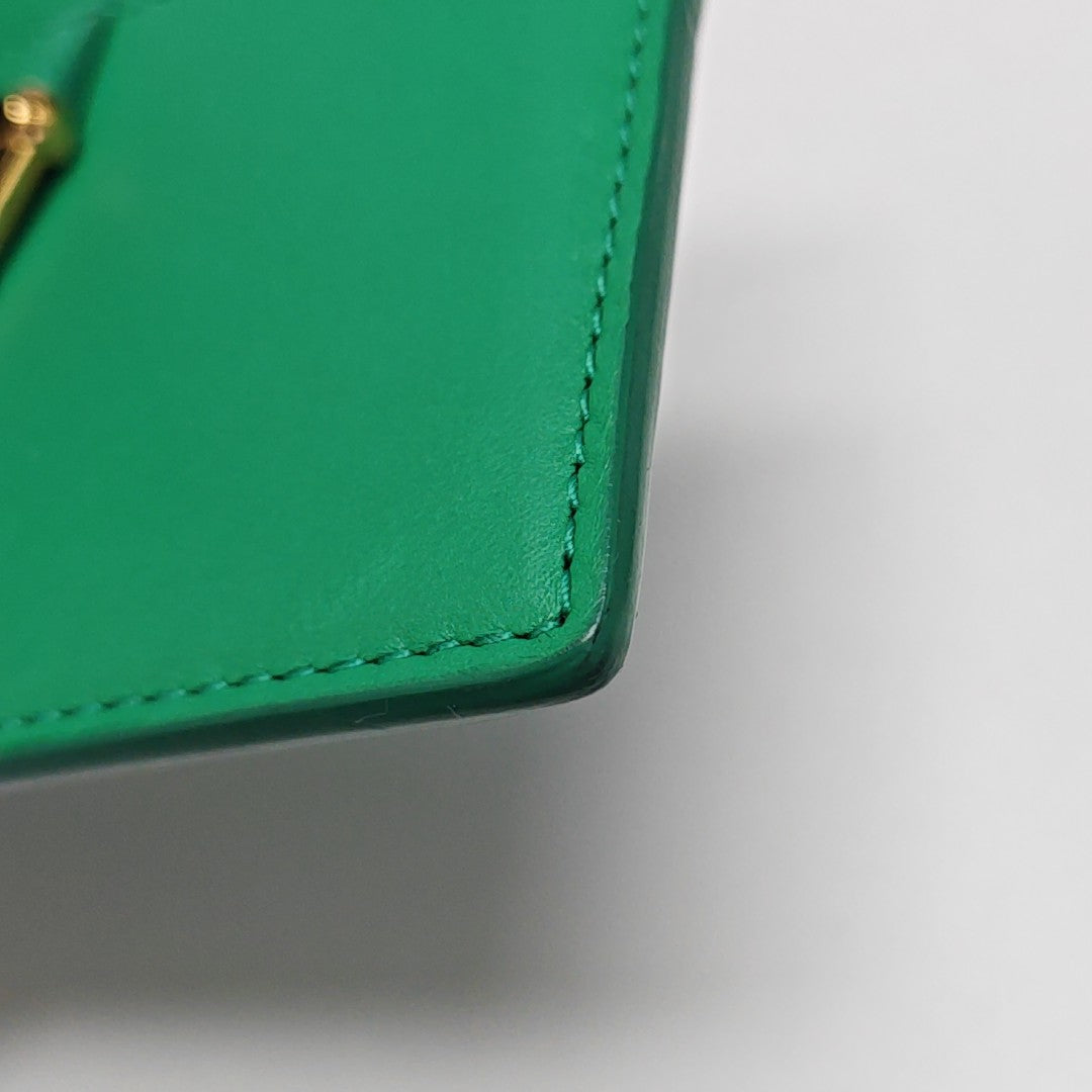 Calfskin Card Holder Green