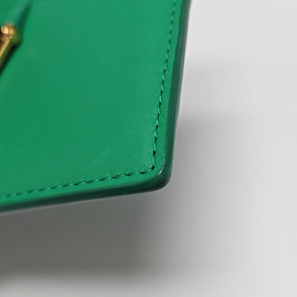Calfskin Card Holder Green
