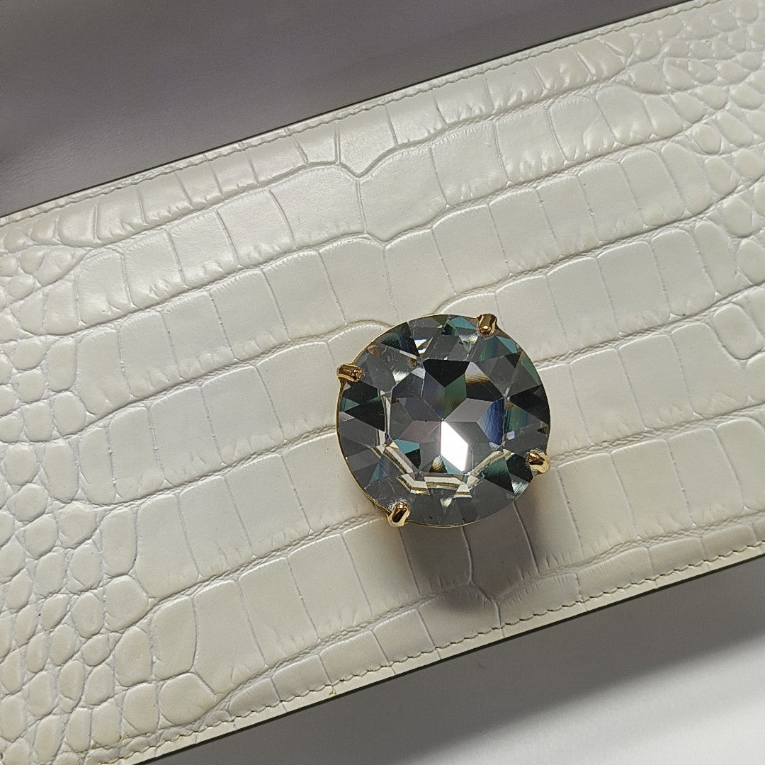 Calfskin Shoulder Bag White