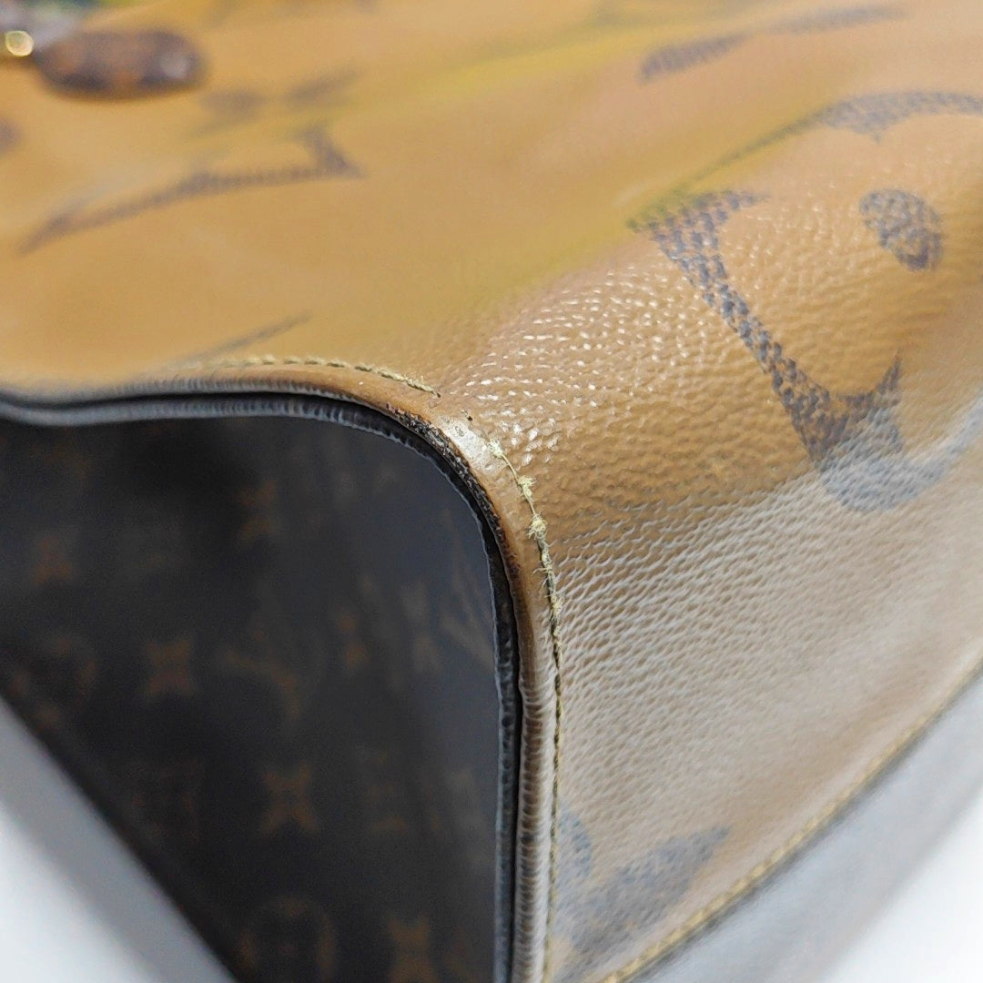 Authenticated pre-owned  ONTHEGO GM Monogram Coated Canvas Brown - Tote Bag at Looply
