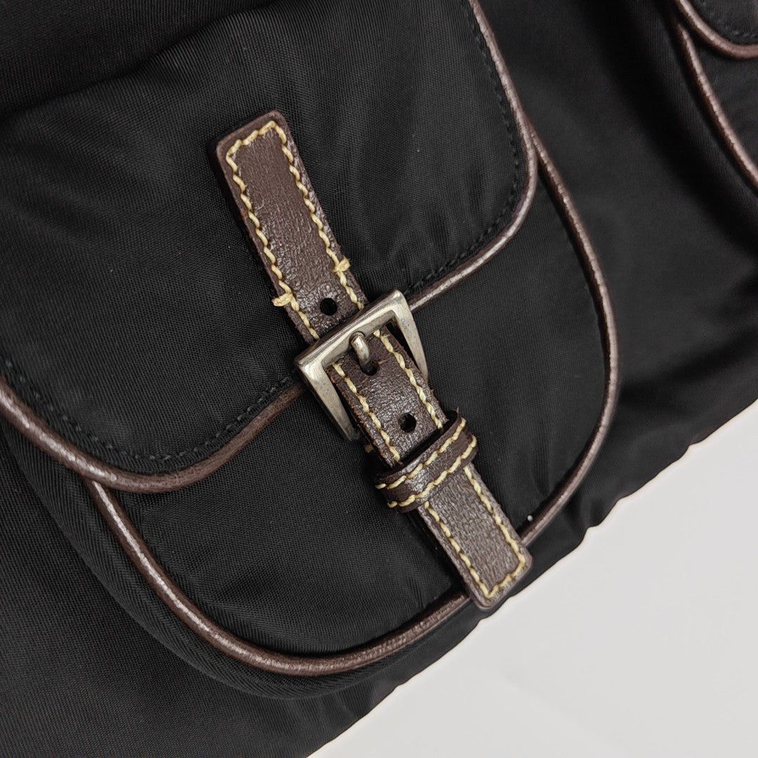 Nylon Shoulder Bag Black