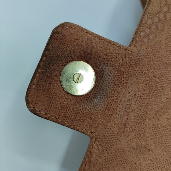 Calfskin Shoulder Bag Brown