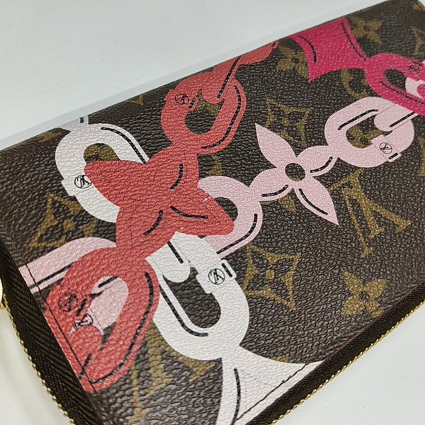 ZIPPY Monogram Coated Canvas Brown Wallet