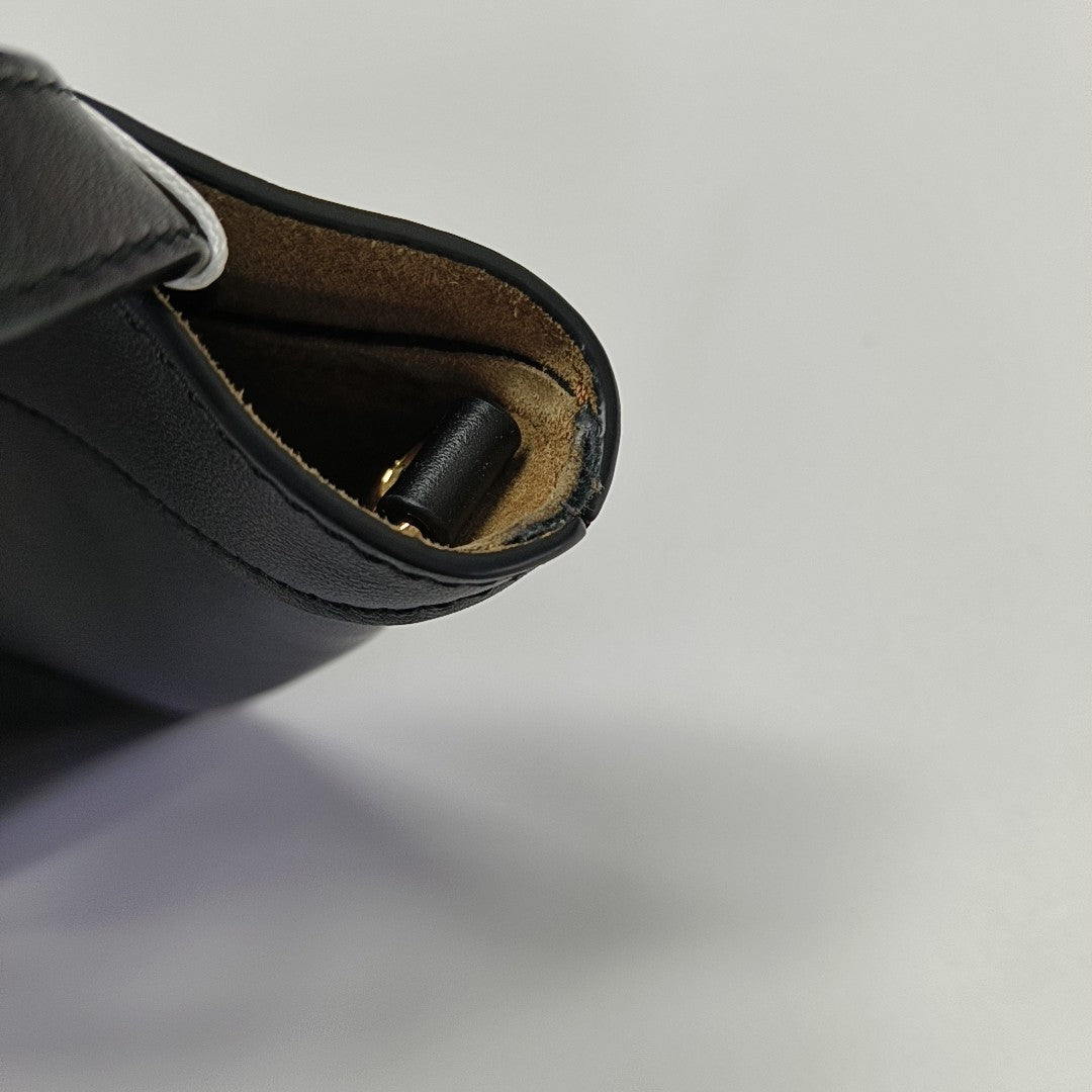Puzzle Fold Mini Calfskin Black
