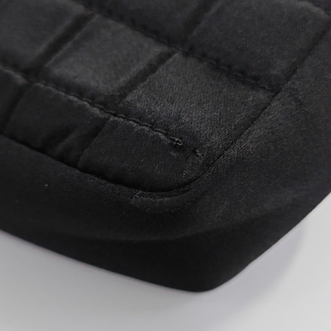 Silk Satin Crossbody Bag Black