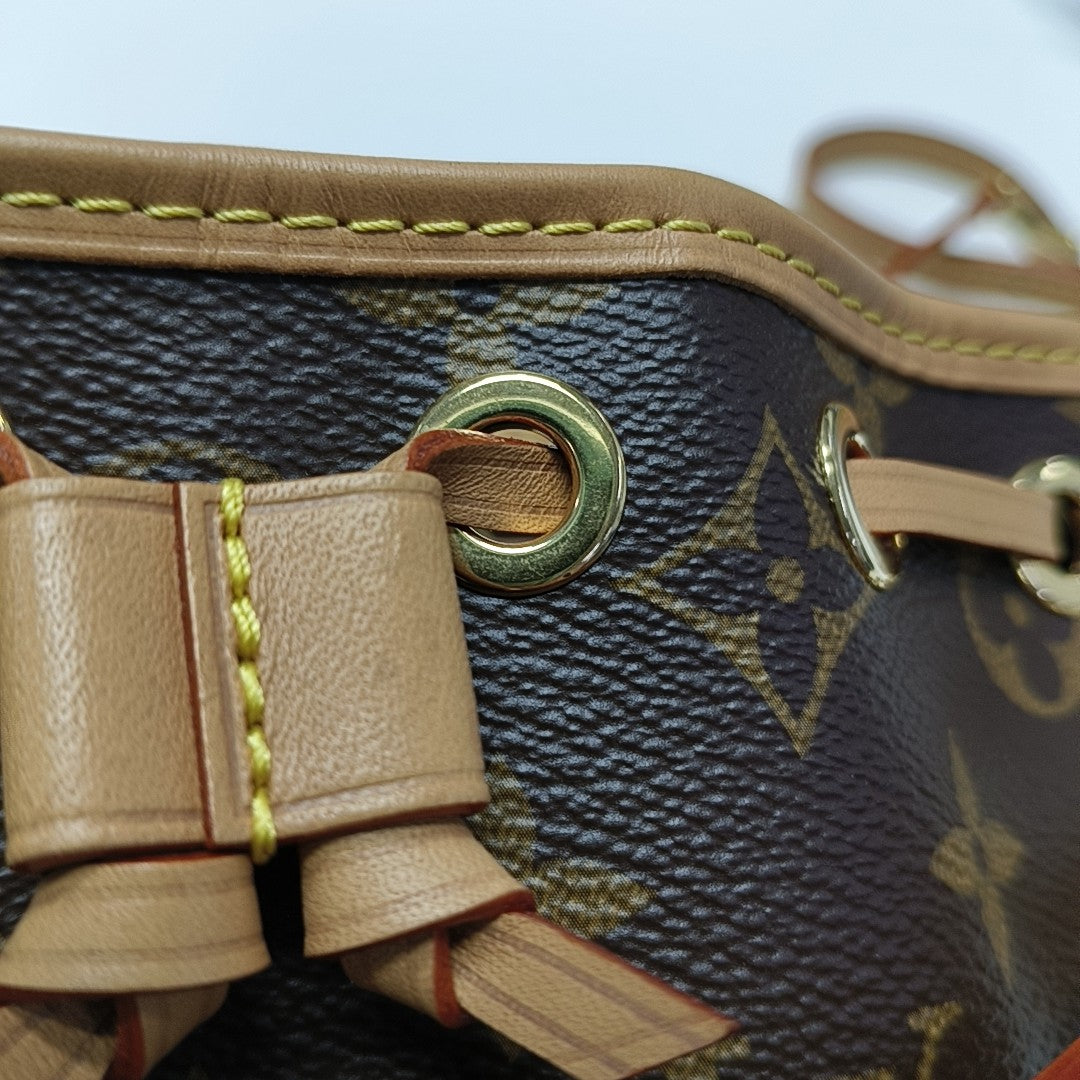 NOÉ Nano Monogram Coated Canvas Brown