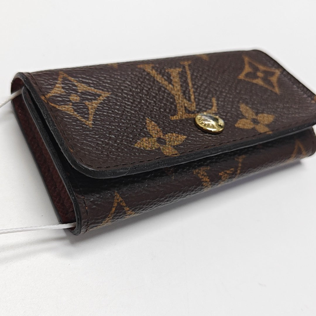 Monogram Coated Canvas Key Pouch Brown