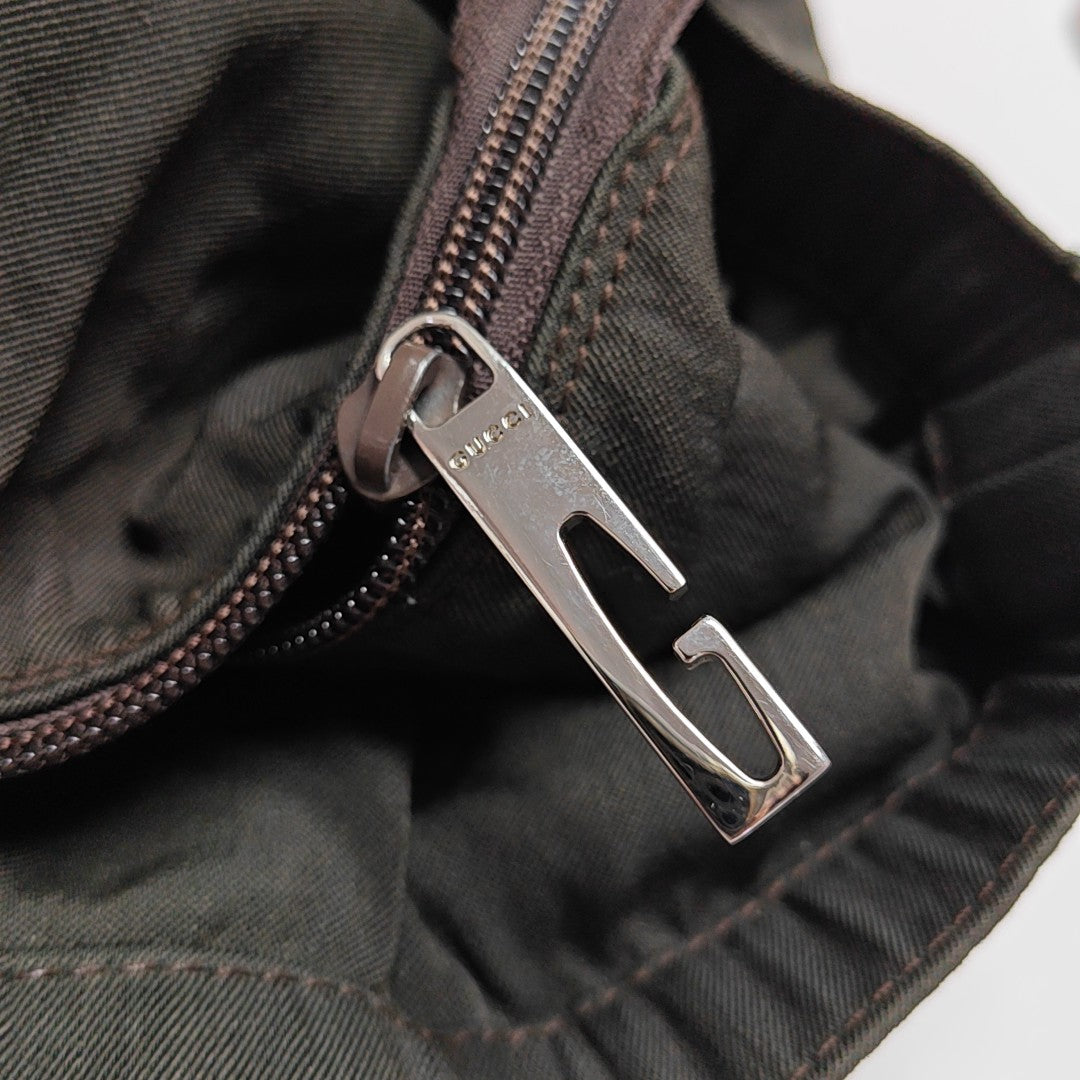 Canvas Top Handle Bag Green