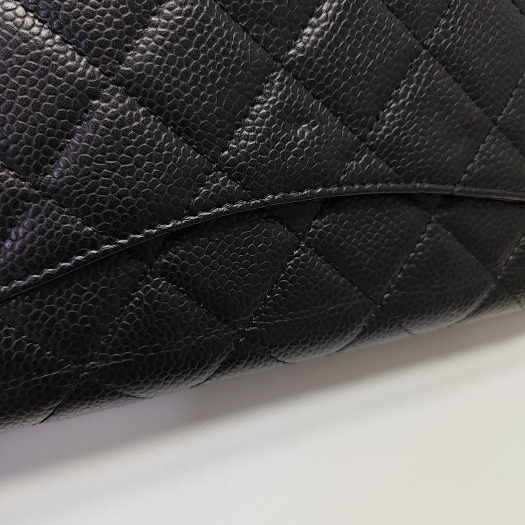 WOC Quilted Grained Calfskin Black