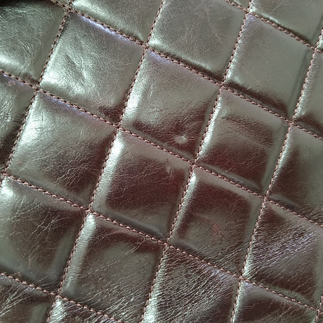 Quilted Calfskin Tote Bag Red