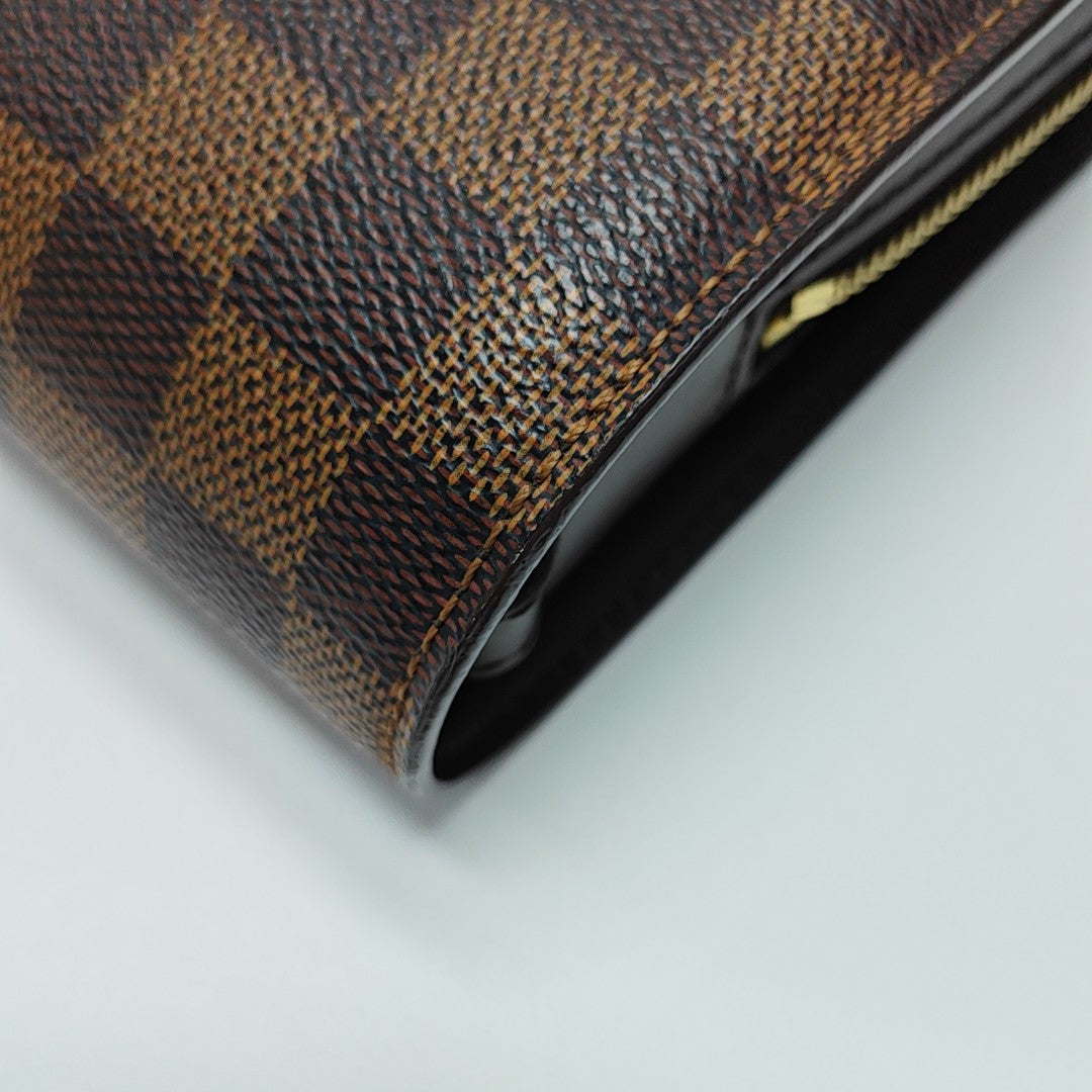SAINT LOUIS Damier Ebene Coated Canvas Brown