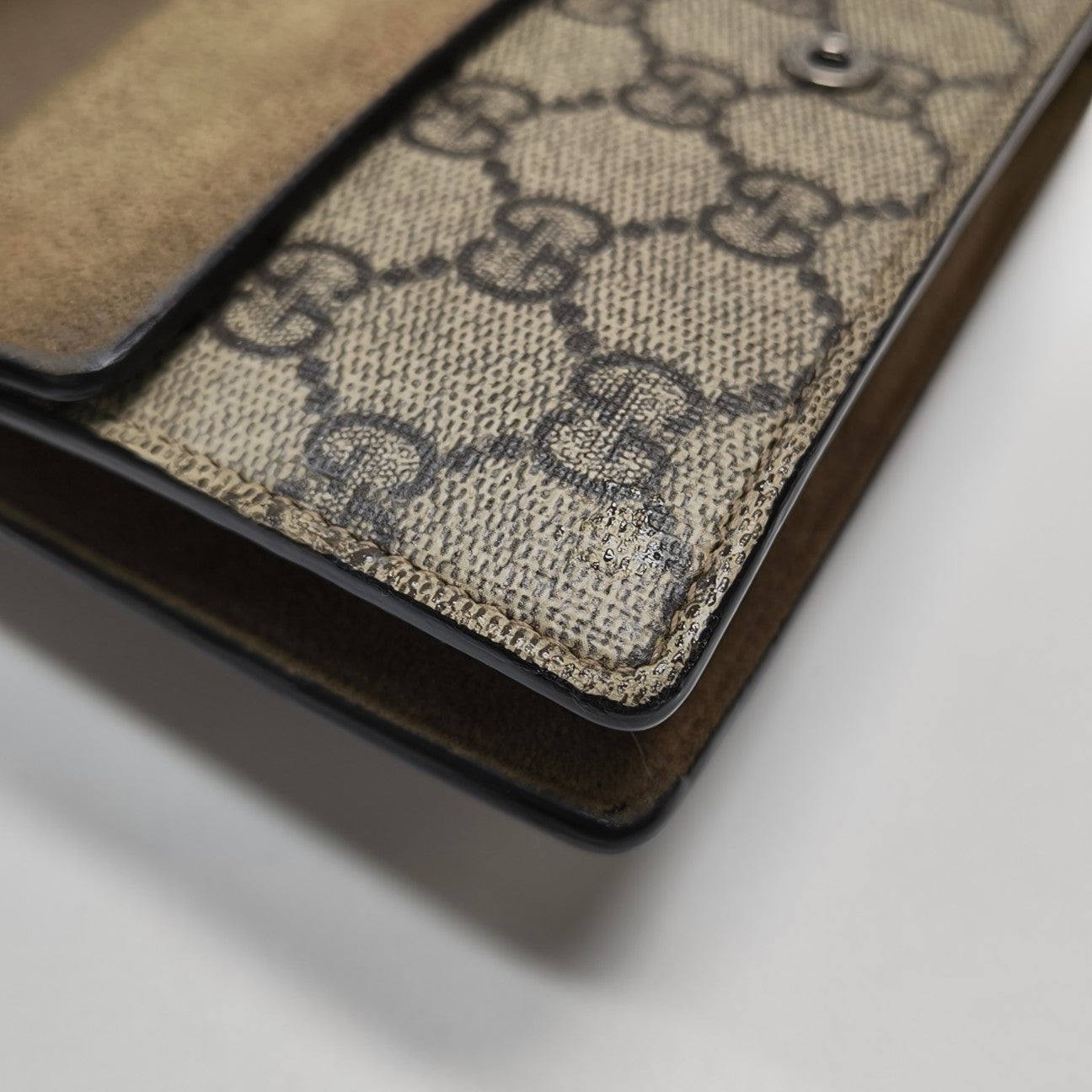 Dionysus Super Mini Monogram Coated Canvas Beige