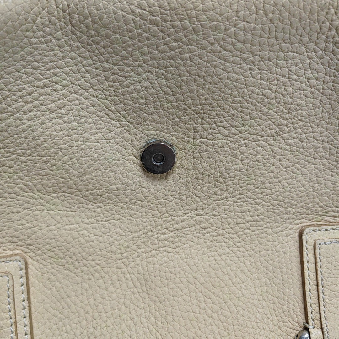 Calfskin Top Handle Bag Beige