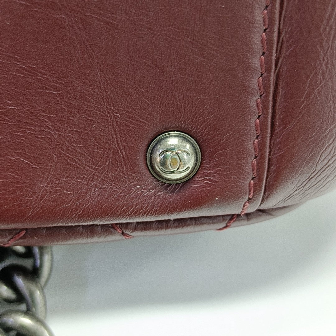 Quilted Calfskin Tote Bag Red
