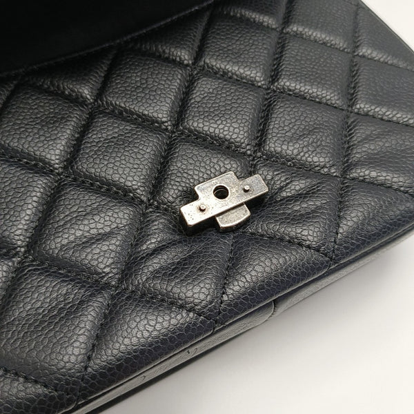Quilted Calfskin Shoulder Bag Black